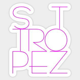 St. Tropez in Pink Sticker
